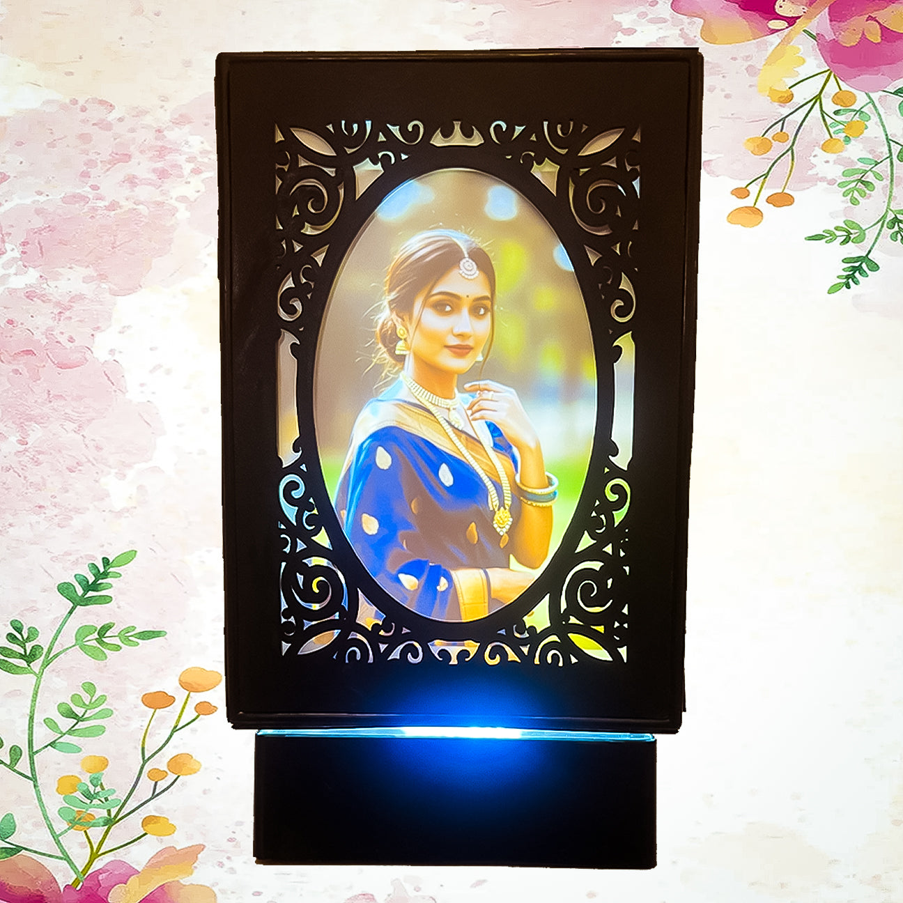 Personalized LED Photo Lamp – Custom Single Photo Portrait Frame | Unique Gift for Anniversary, Birthdays & Home Décor