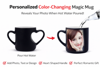 Lovebloom Personalized Magic Color Changing Mug with Heart Handle
