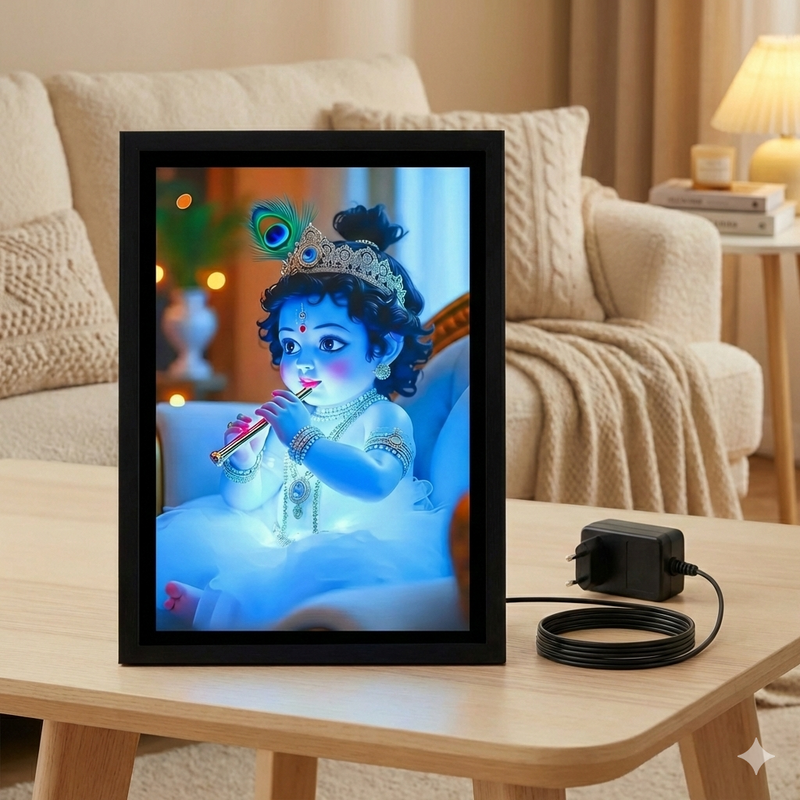 Lovebloom Krishna Digital Aluminium Acrylic Adaptor Timer – Multi-Function Wall Clock