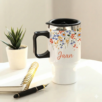 Lovebloom Flower Paradise Personalized Travel Mug – Custom Stainless Steel Tumbler