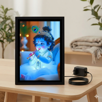 Lovebloom Krishna Digital Aluminium Acrylic Adaptor Timer – Multi-Function Wall Clock