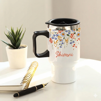 Lovebloom Flower Paradise Personalized Travel Mug – Custom Stainless Steel Tumbler