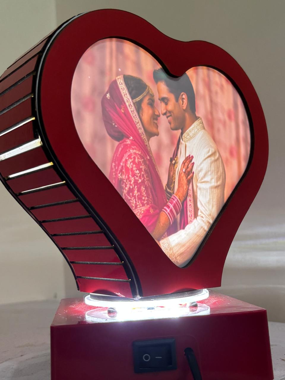 Rotating Personalized Acrylic Photo Lamp | Custom Anniversary, Birthday & Wedding Gift