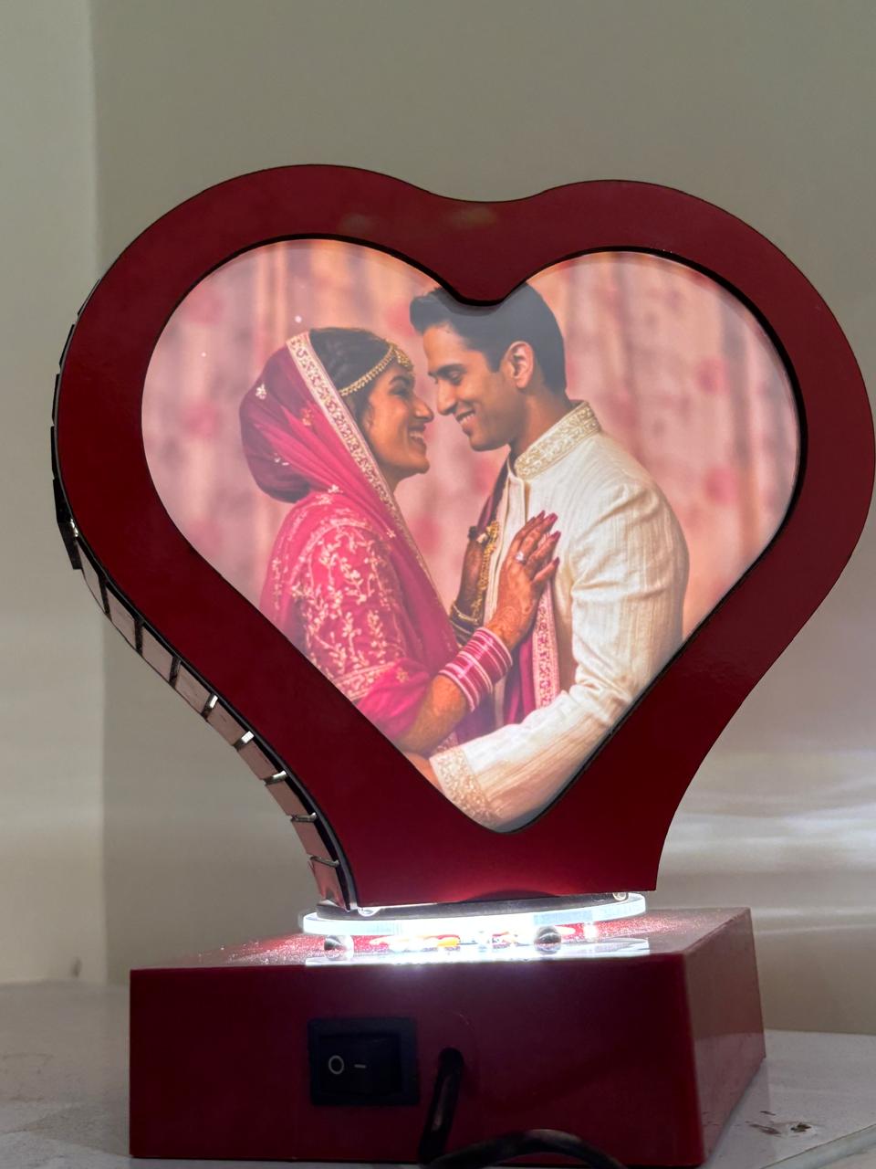 Rotating Personalized Acrylic Photo Lamp | Custom Anniversary, Birthday & Wedding Gift