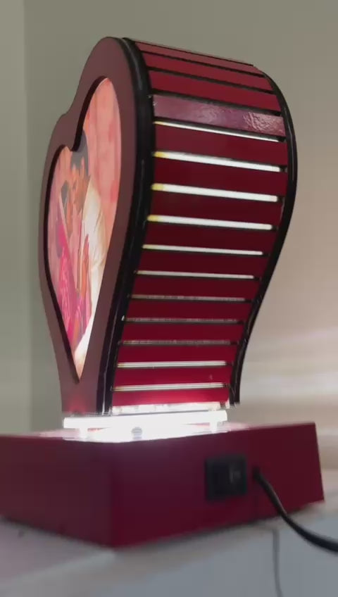 Rotating Personalized Acrylic Photo Lamp | Custom Anniversary, Birthday & Wedding Gift